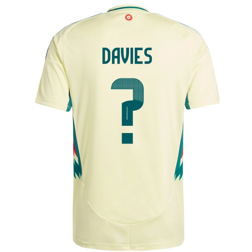 Danxen Bambino Maglia Galles Isaac Davies #0 Beige Giallo Kit Gara Away 24-26 Maglietta