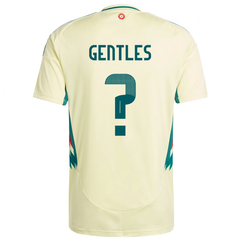 Danxen Bambino Maglia Galles Josh Gentles #0 Beige Giallo Kit Gara Away 24-26 Maglietta