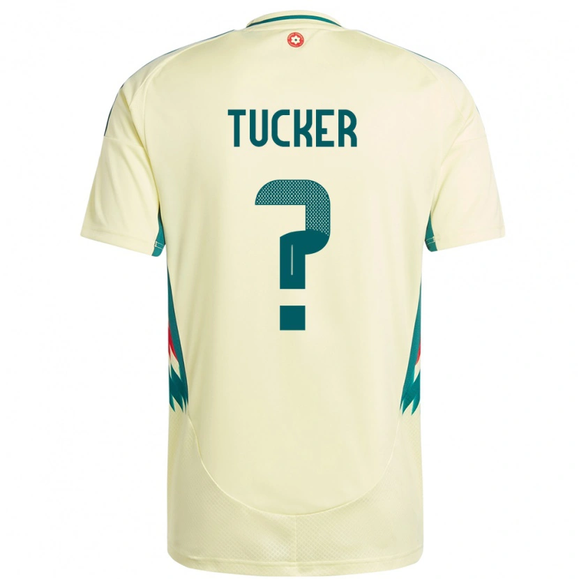 Danxen Bambino Maglia Galles Ali Tucker #0 Beige Giallo Kit Gara Away 24-26 Maglietta