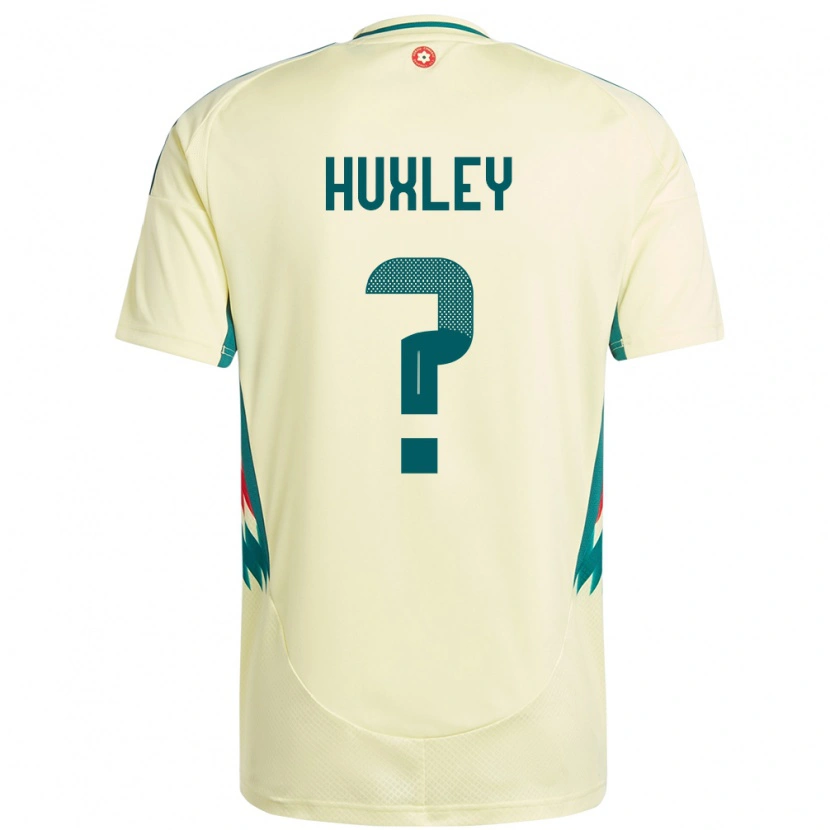 Danxen Bambino Maglia Galles Leon Huxley #0 Beige Giallo Kit Gara Away 24-26 Maglietta