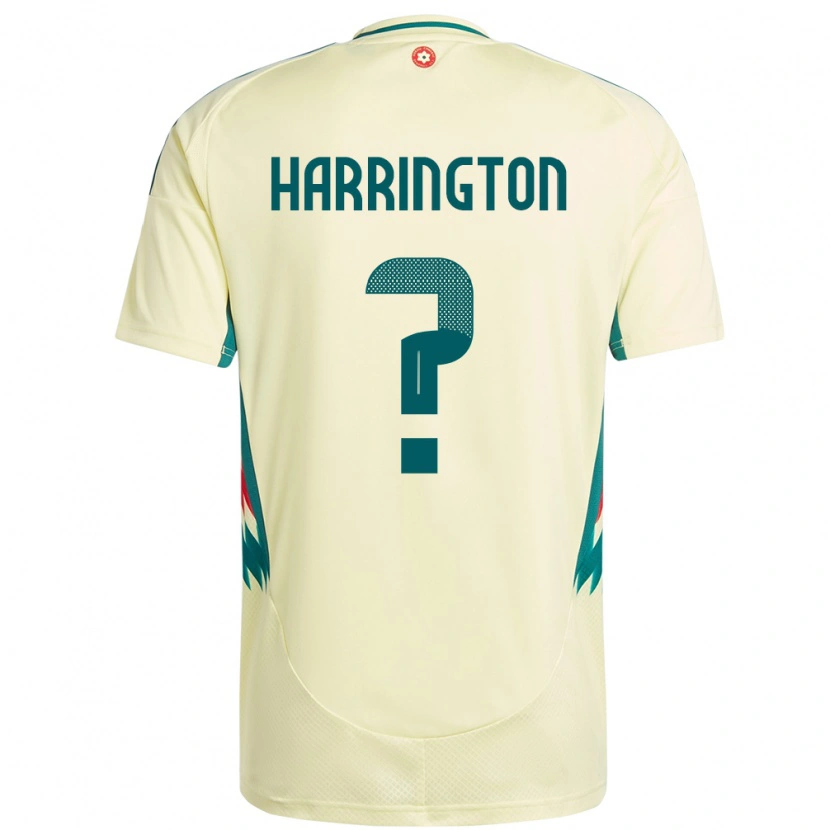 Danxen Bambino Maglia Galles Theo Harrington #0 Beige Giallo Kit Gara Away 24-26 Maglietta