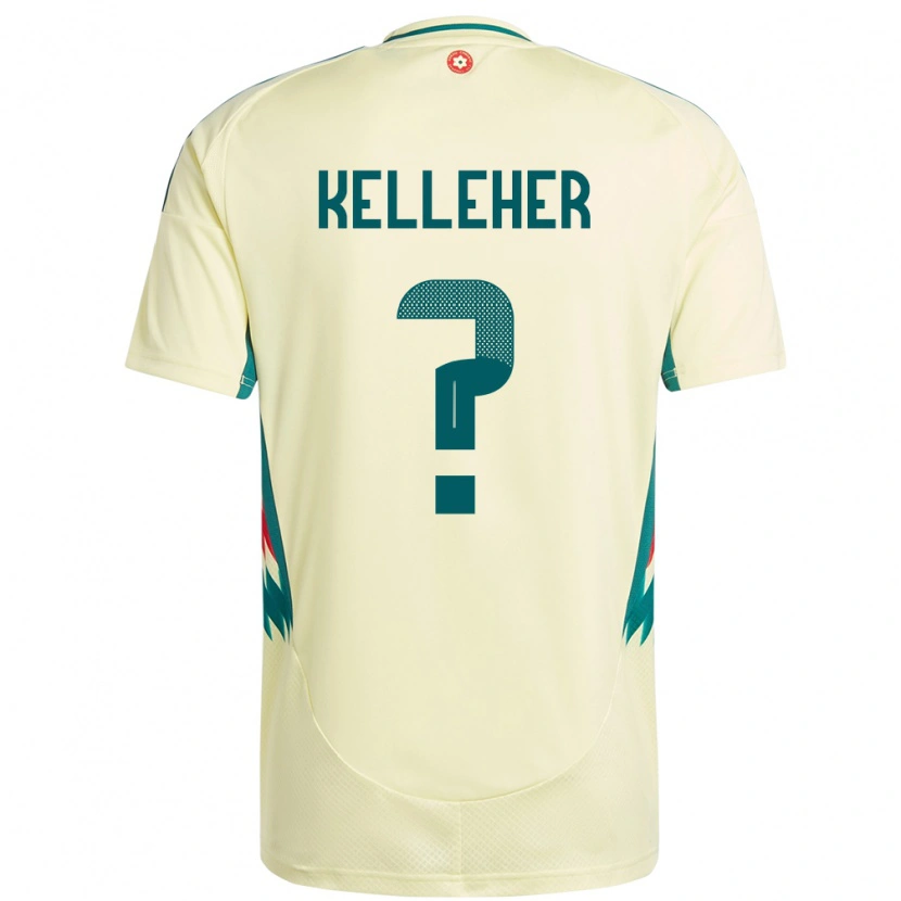 Danxen Bambino Maglia Galles Leo Kelleher #0 Beige Giallo Kit Gara Away 24-26 Maglietta