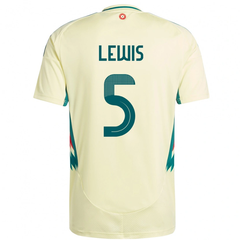 Danxen Bambino Maglia Galles Emlyn Lewis #5 Beige Giallo Kit Gara Away 24-26 Maglietta