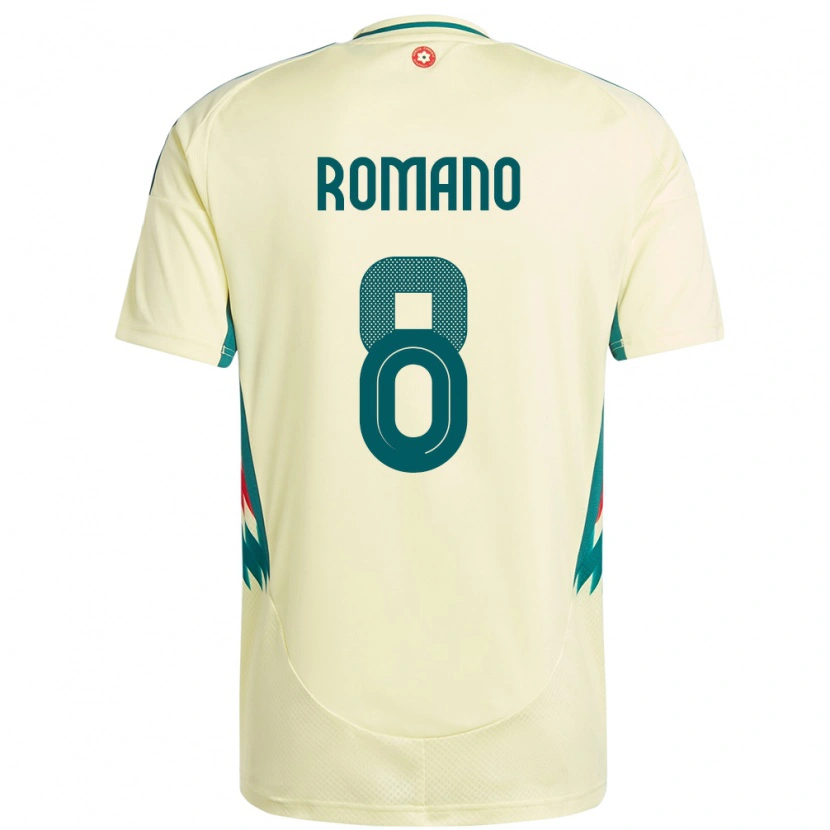 Danxen Bambino Maglia Galles Enzo Romano #8 Beige Giallo Kit Gara Away 24-26 Maglietta