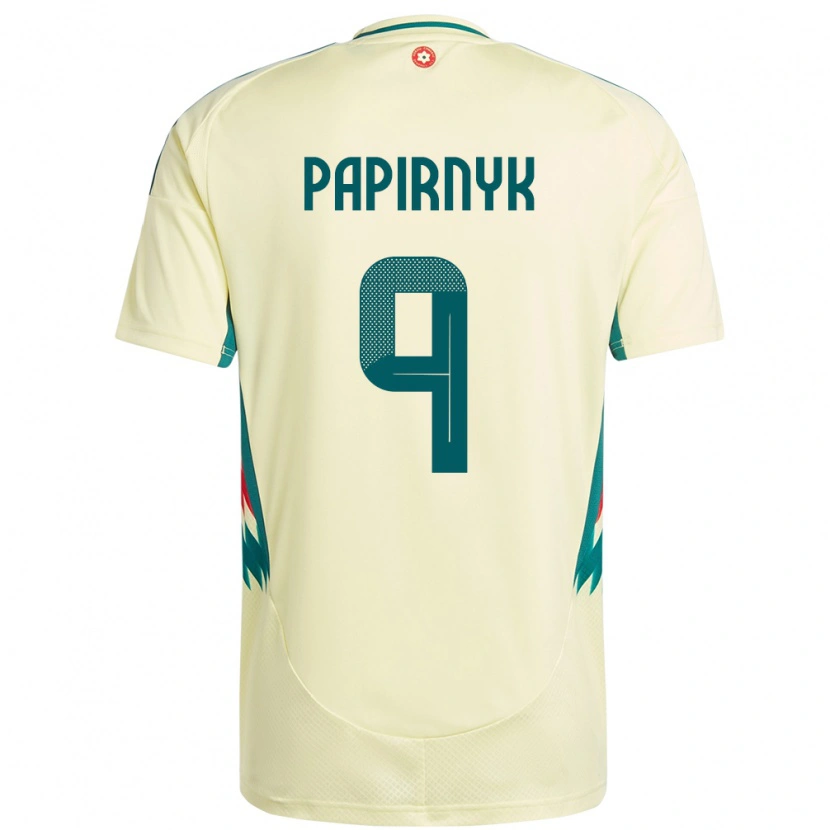 Danxen Bambino Maglia Galles Leo Papirnyk #9 Beige Giallo Kit Gara Away 24-26 Maglietta
