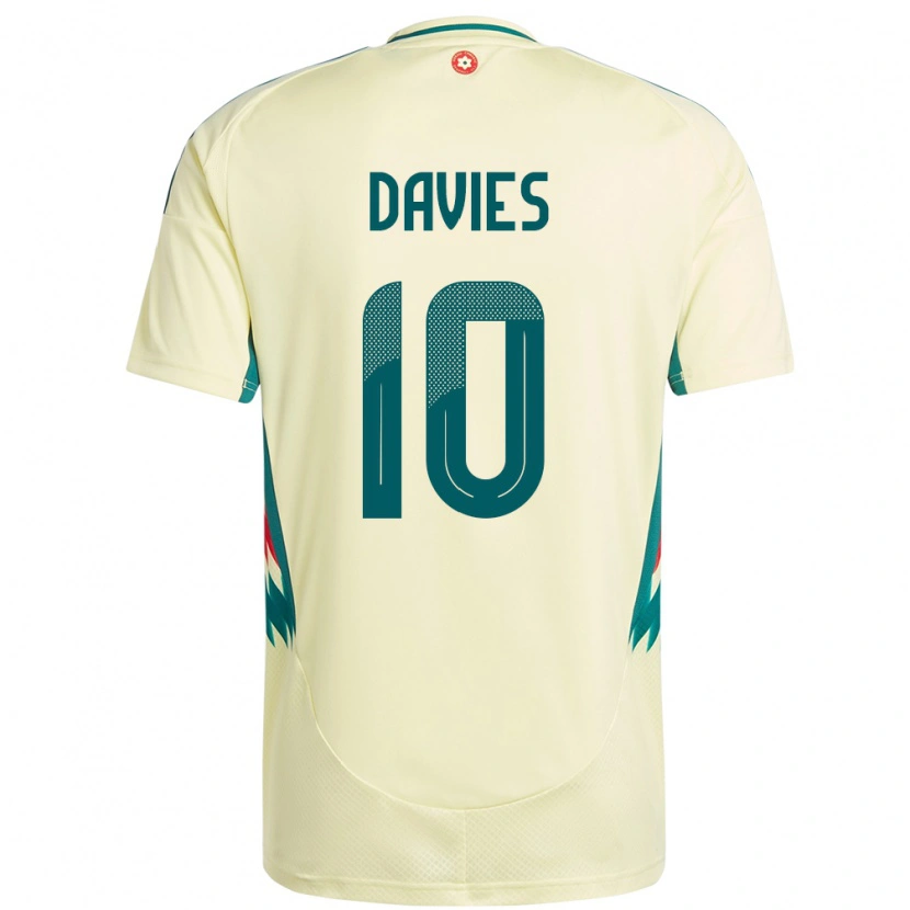 Danxen Bambino Maglia Galles Jordan Davies #10 Beige Giallo Kit Gara Away 24-26 Maglietta