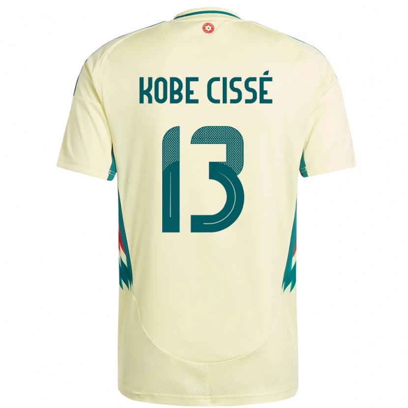 Danxen Bambino Maglia Galles Prince Kobe Cissé #13 Beige Giallo Kit Gara Away 24-26 Maglietta