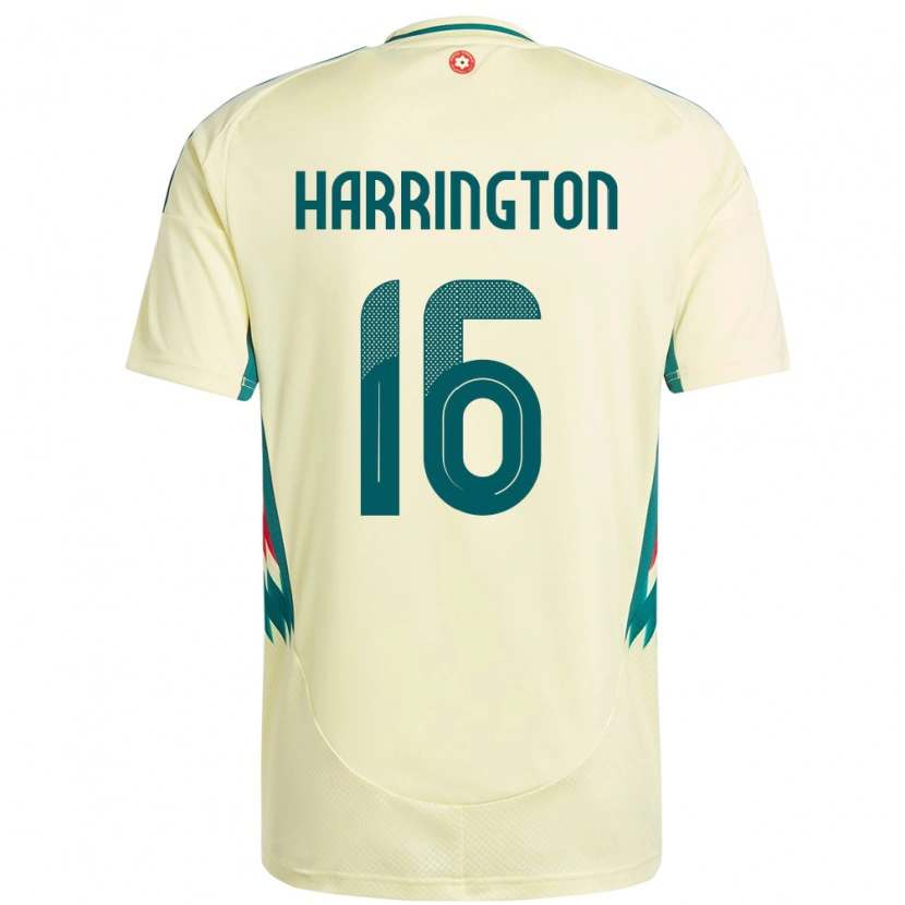 Danxen Bambino Maglia Galles Ryan Harrington #16 Beige Giallo Kit Gara Away 24-26 Maglietta