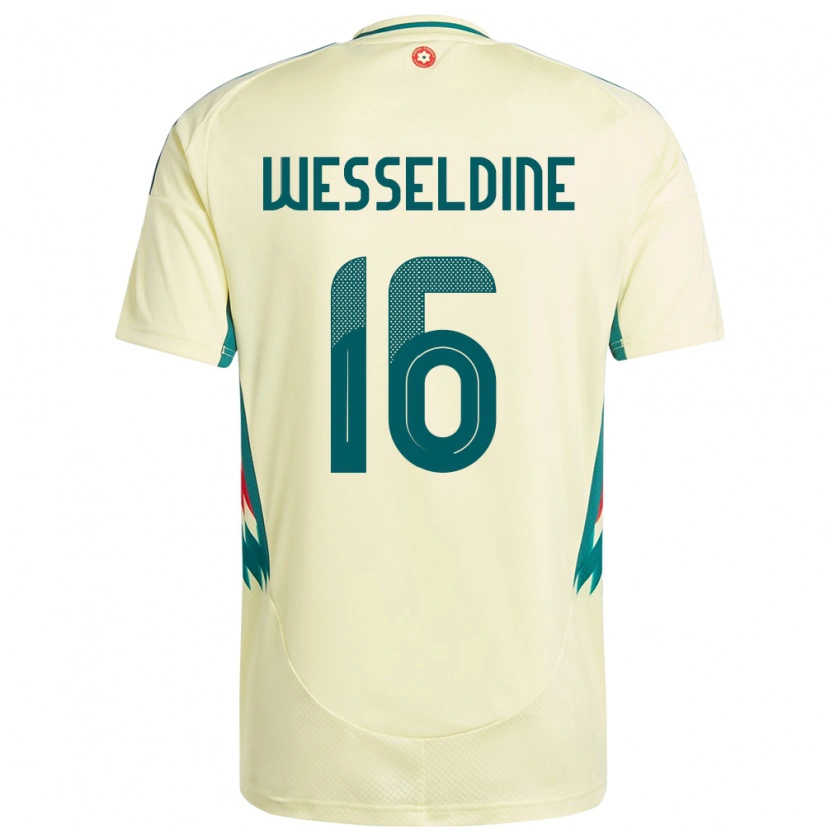 Danxen Bambino Maglia Galles Charlie Wesseldine #16 Beige Giallo Kit Gara Away 24-26 Maglietta