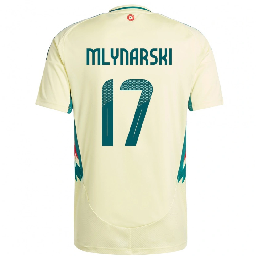 Danxen Bambino Maglia Galles Patrick Mlynarski #17 Beige Giallo Kit Gara Away 24-26 Maglietta
