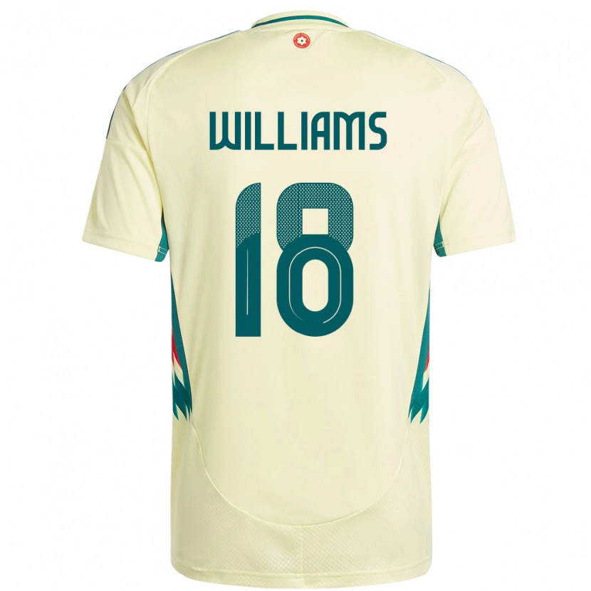 Danxen Bambino Maglia Galles Josh Williams #18 Beige Giallo Kit Gara Away 24-26 Maglietta