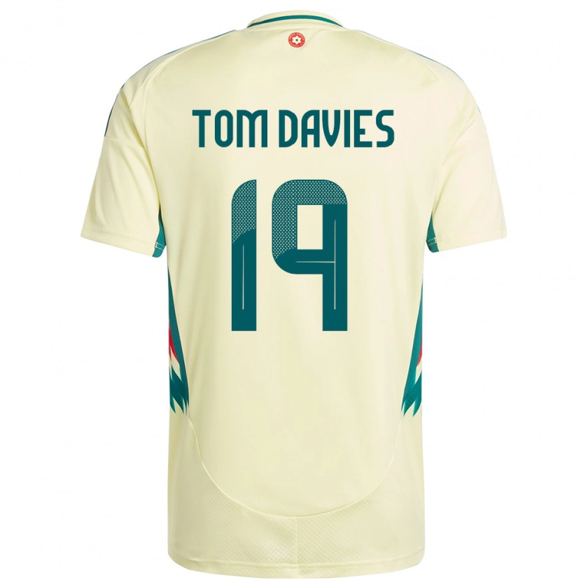 Danxen Bambino Maglia Galles Tom Davies #19 Beige Giallo Kit Gara Away 24-26 Maglietta