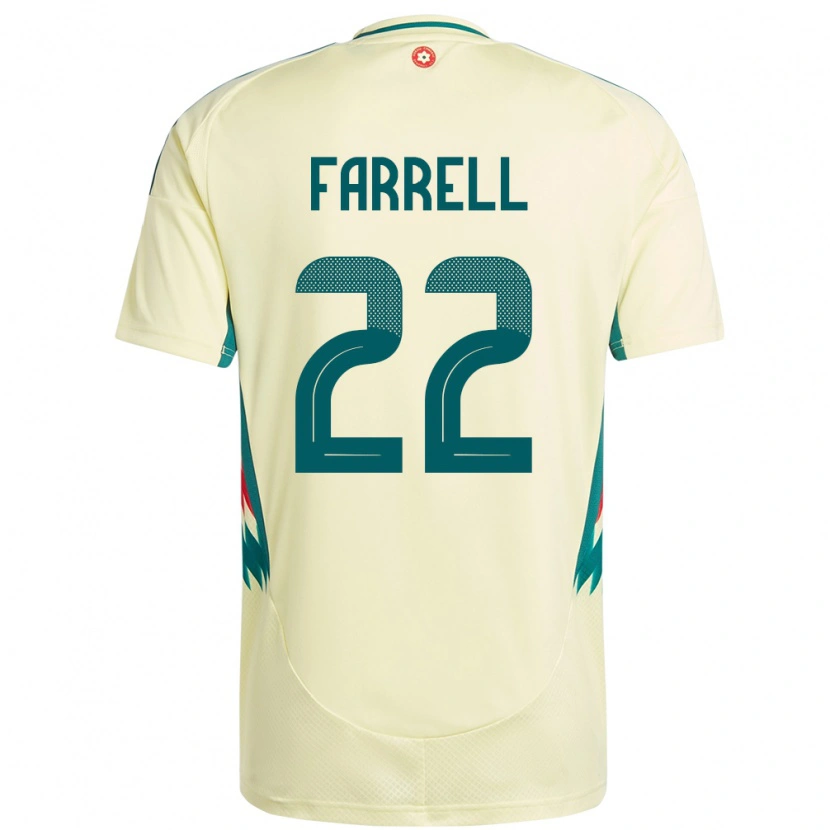 Danxen Bambino Maglia Galles Joshua Farrell #22 Beige Giallo Kit Gara Away 24-26 Maglietta