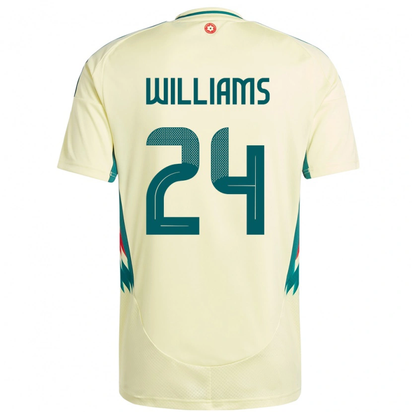 Danxen Bambino Maglia Galles Alex Williams #24 Beige Giallo Kit Gara Away 24-26 Maglietta