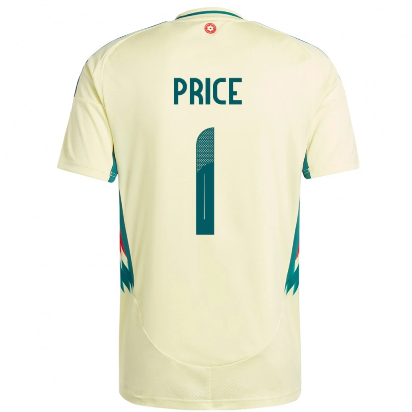 Danxen Bambino Maglia Galles Jo Price #1 Beige Giallo Kit Gara Away 24-26 Maglietta