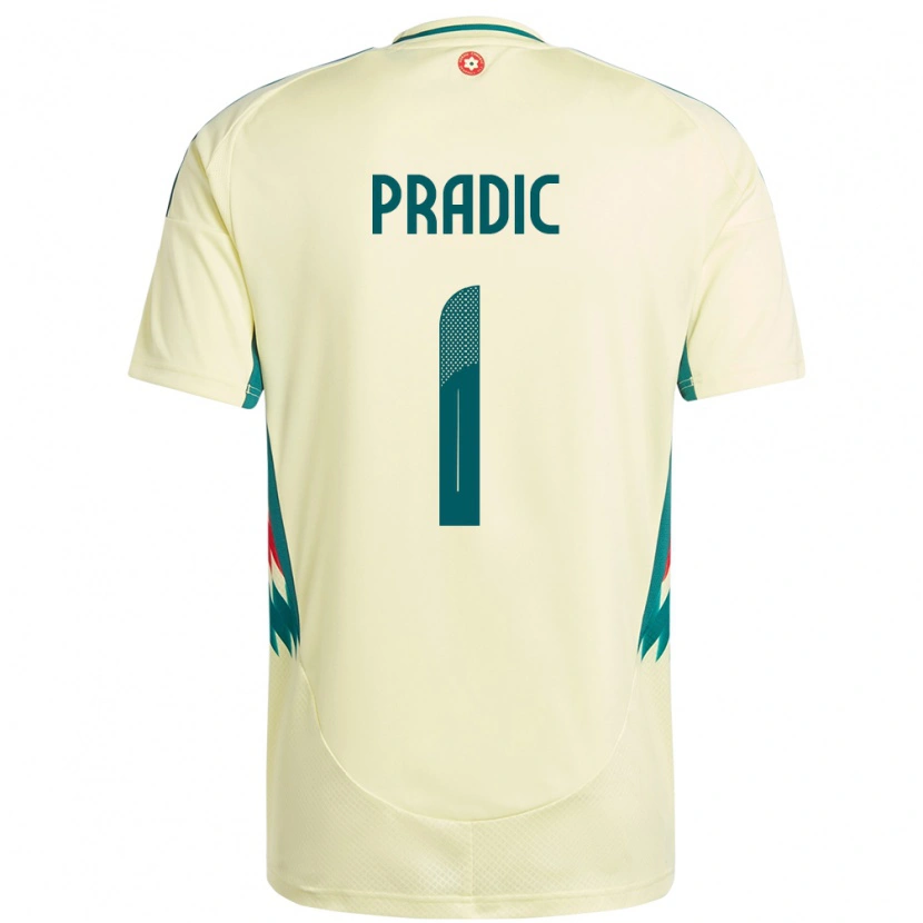 Danxen Bambino Maglia Galles James Pradic #1 Beige Giallo Kit Gara Away 24-26 Maglietta
