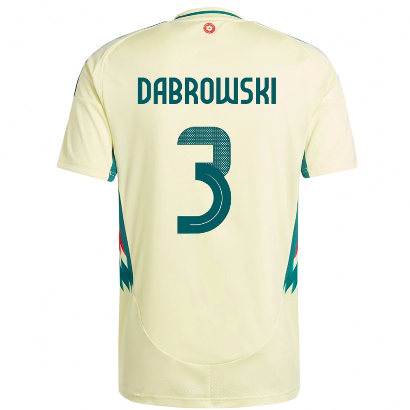 Danxen Bambino Maglia Galles Sebastian Dabrowski #3 Beige Giallo Kit Gara Away 24-26 Maglietta