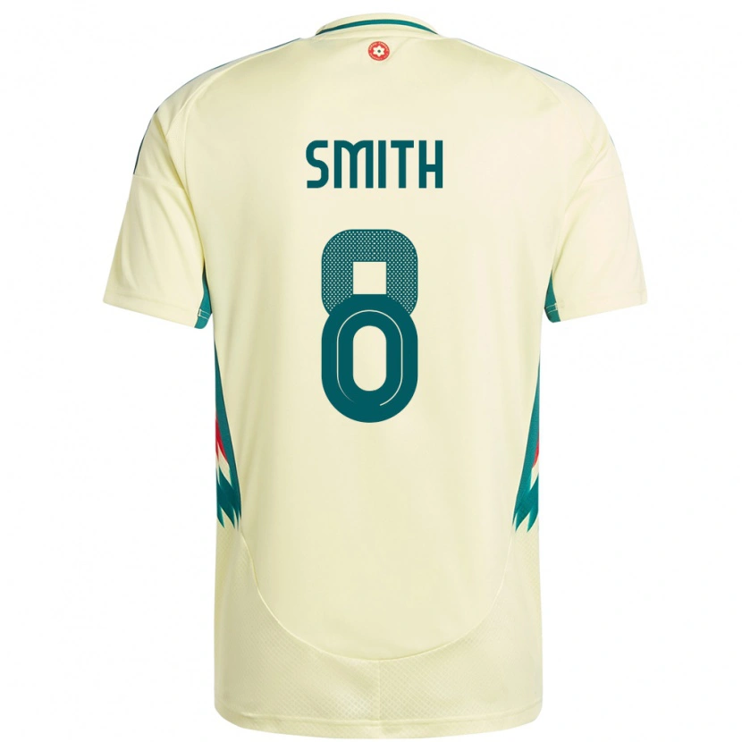 Danxen Bambino Maglia Galles Matt Smith #8 Beige Giallo Kit Gara Away 24-26 Maglietta