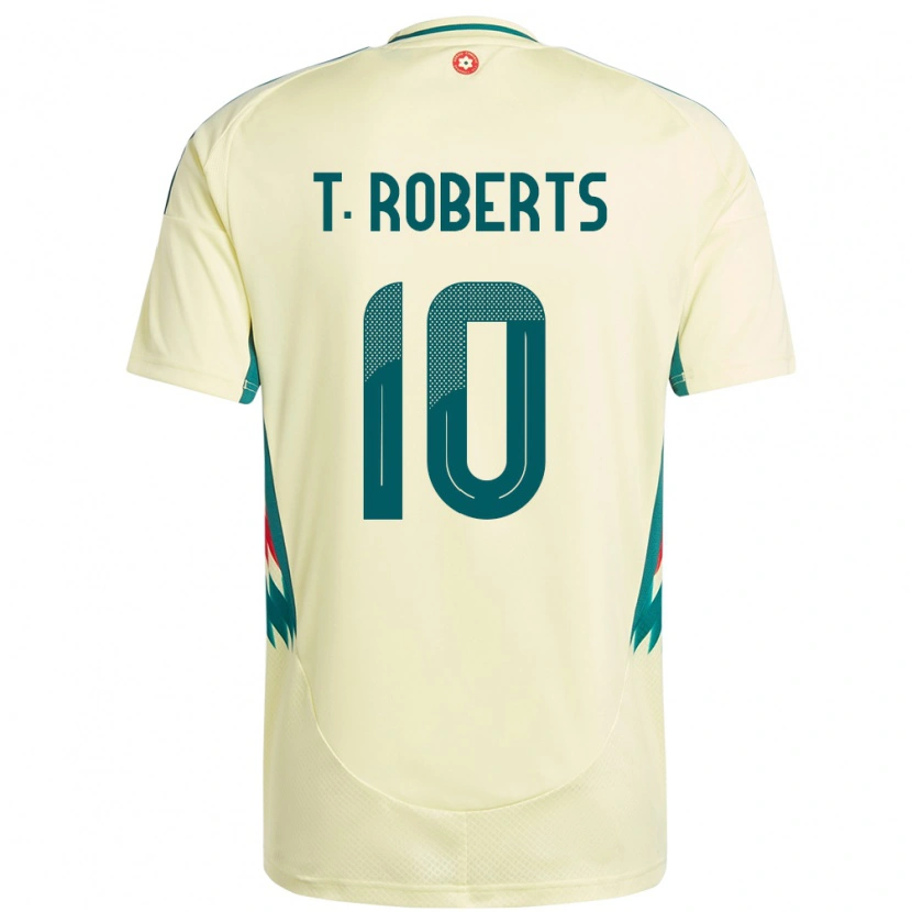 Danxen Bambino Maglia Galles Tyler Roberts #10 Beige Giallo Kit Gara Away 24-26 Maglietta