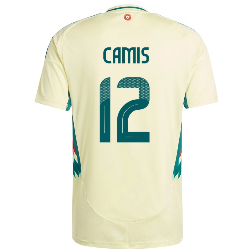 Danxen Bambino Maglia Galles Oliver Camis #12 Beige Giallo Kit Gara Away 24-26 Maglietta