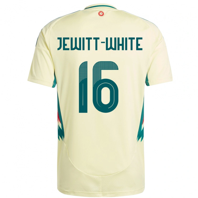 Danxen Bambino Maglia Galles Harry Jewitt White #16 Beige Giallo Kit Gara Away 24-26 Maglietta