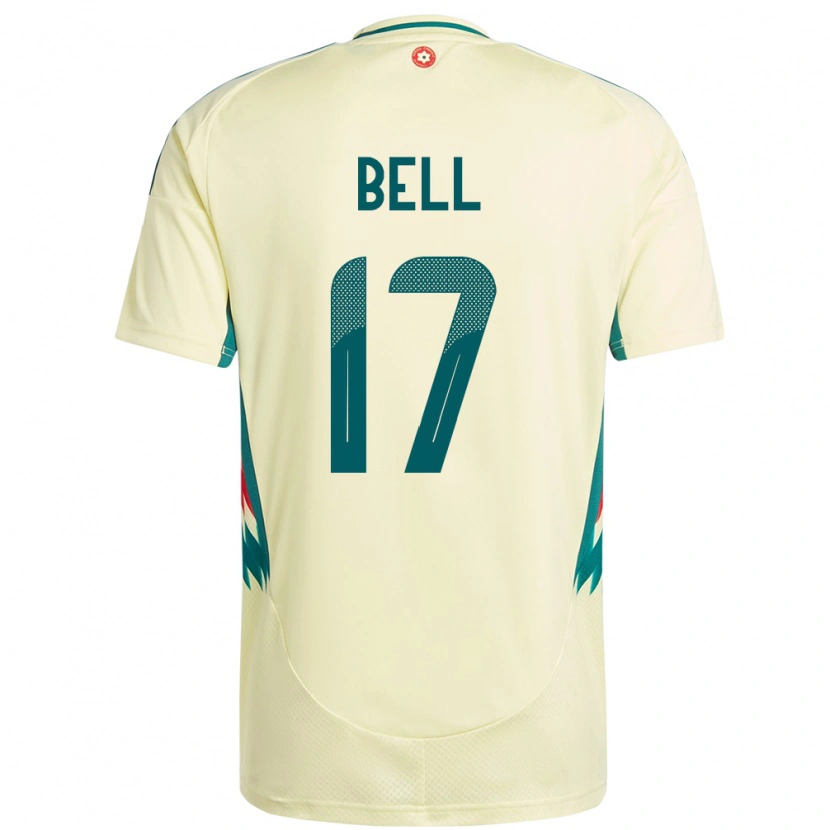 Danxen Bambino Maglia Galles Zac Bell #17 Beige Giallo Kit Gara Away 24-26 Maglietta