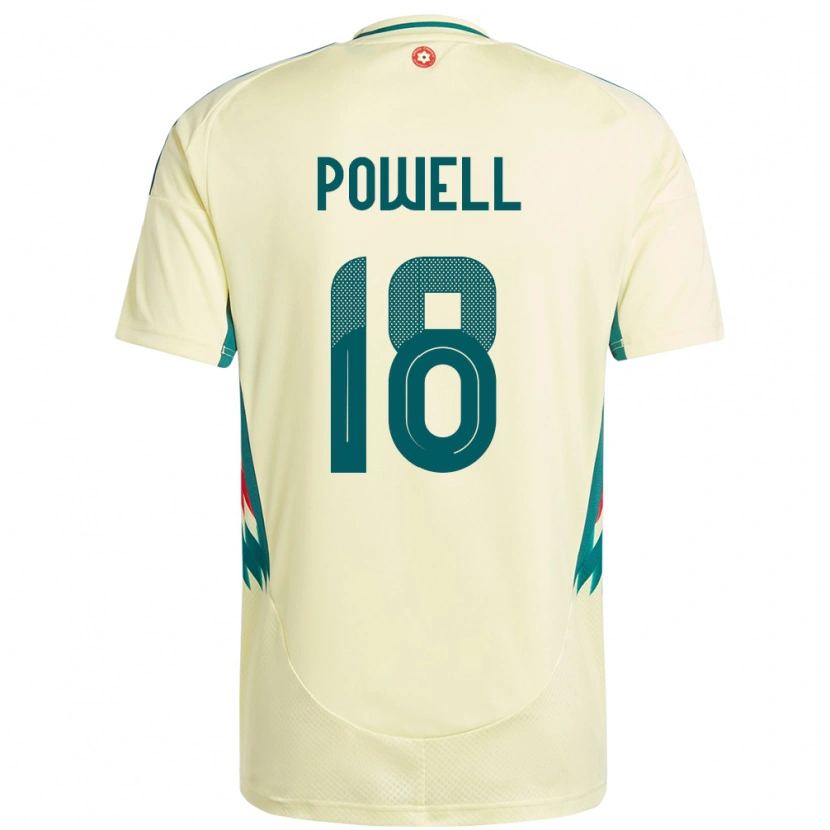 Danxen Bambino Maglia Galles Ella Powell #18 Beige Giallo Kit Gara Away 24-26 Maglietta