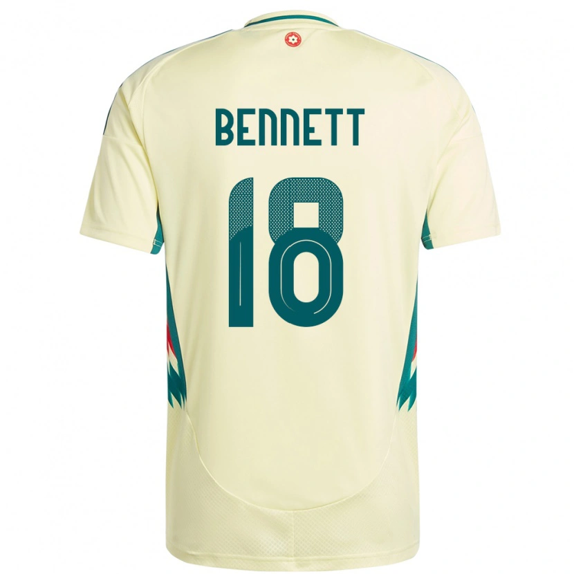 Danxen Bambino Maglia Galles Murphy Bennett #18 Beige Giallo Kit Gara Away 24-26 Maglietta