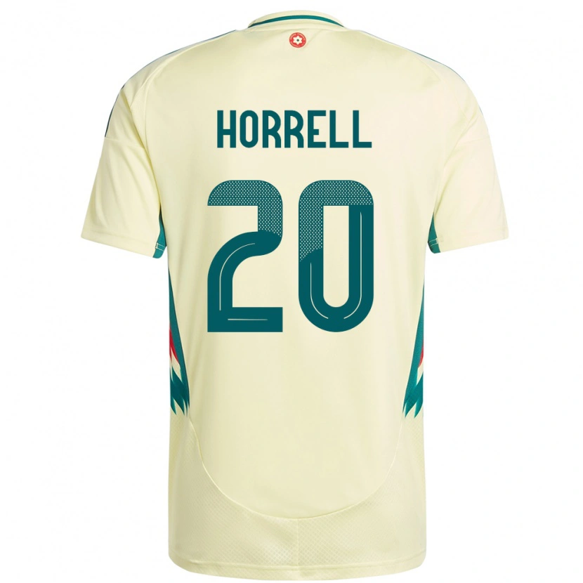 Danxen Bambino Maglia Galles Grace Horrell #20 Beige Giallo Kit Gara Away 24-26 Maglietta