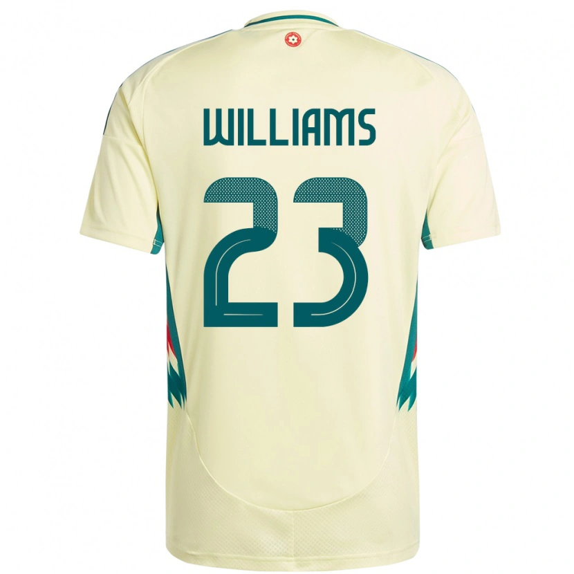 Danxen Bambino Maglia Galles Chloe Williams #23 Beige Giallo Kit Gara Away 24-26 Maglietta