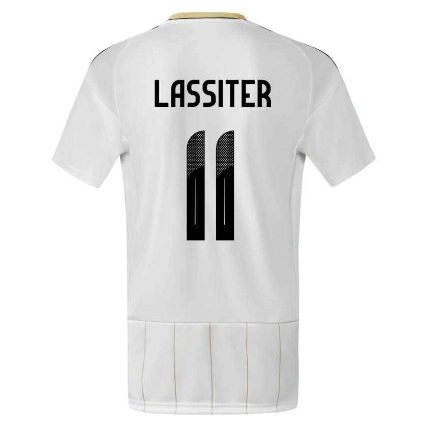 Danxen Bambino Maglia Costa Rica Ariel Lassiter #11 Bianco Kit Gara Away 24-26 Maglietta