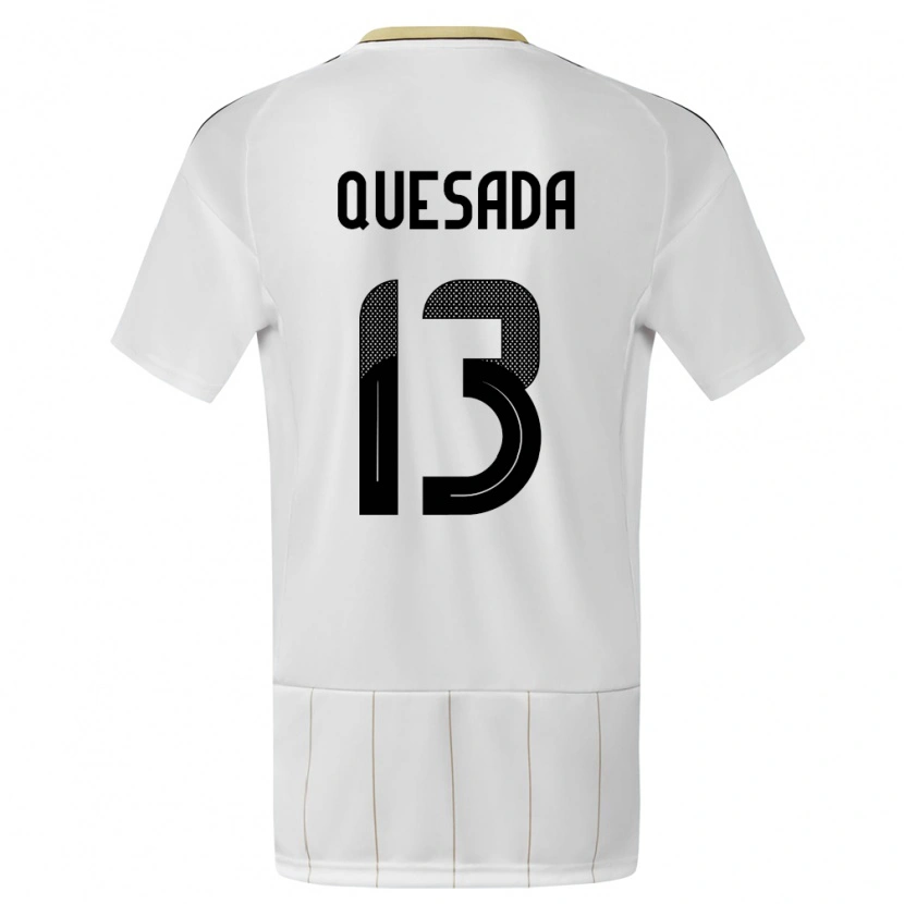 Danxen Bambino Maglia Costa Rica Sebastián Quesada #13 Bianco Kit Gara Away 24-26 Maglietta