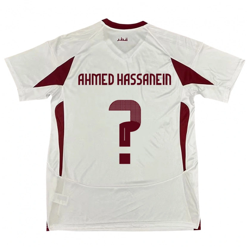 Danxen Bambino Maglia Qatar Seifeldin Ahmed Hassanein #0 Bianco Kit Gara Away 24-26 Maglietta