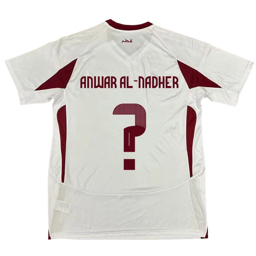 Danxen Bambino Maglia Qatar Salman Anwar Al-Nadher #0 Bianco Kit Gara Away 24-26 Maglietta