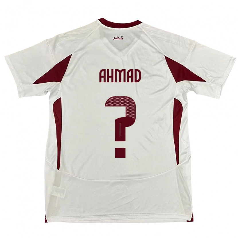 Danxen Bambino Maglia Qatar Issa Ahmad #0 Bianco Kit Gara Away 24-26 Maglietta