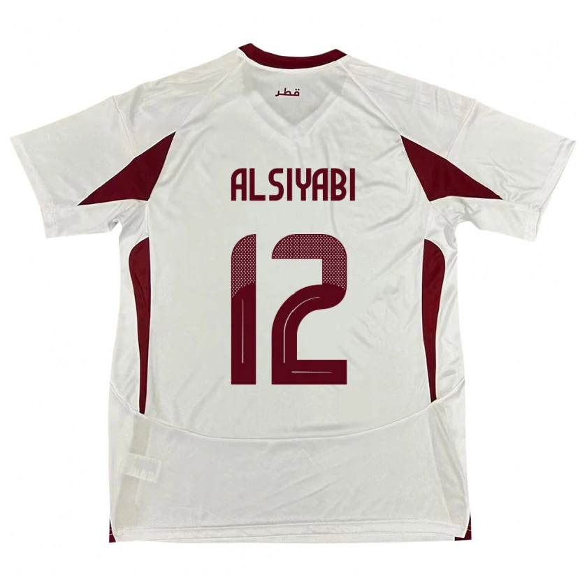 Danxen Bambino Maglia Qatar Shaima Alsiyabi #12 Bianco Kit Gara Away 24-26 Maglietta