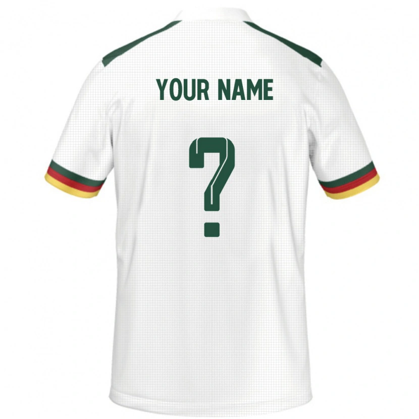 Danxen Bambino Maglia Camerun Il Tuo Nome #0 Bianco Kit Gara Away 24-26 Maglietta