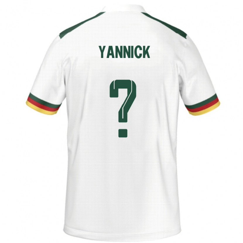 Danxen Bambino Maglia Camerun Noah Yannick #0 Bianco Kit Gara Away 24-26 Maglietta