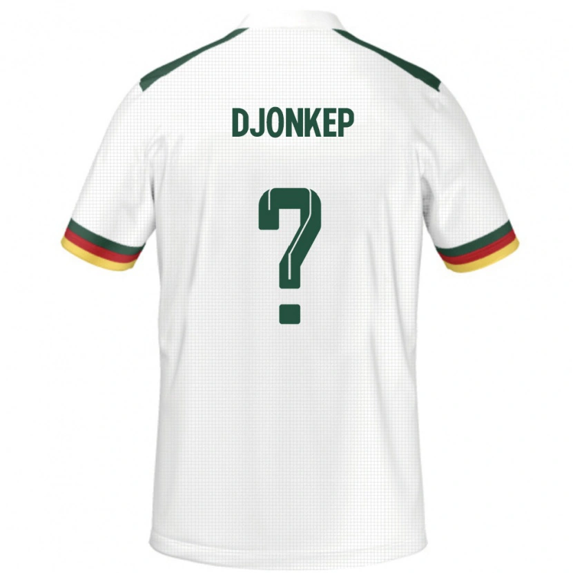 Danxen Bambino Maglia Camerun Harisson Djonkep #0 Bianco Kit Gara Away 24-26 Maglietta