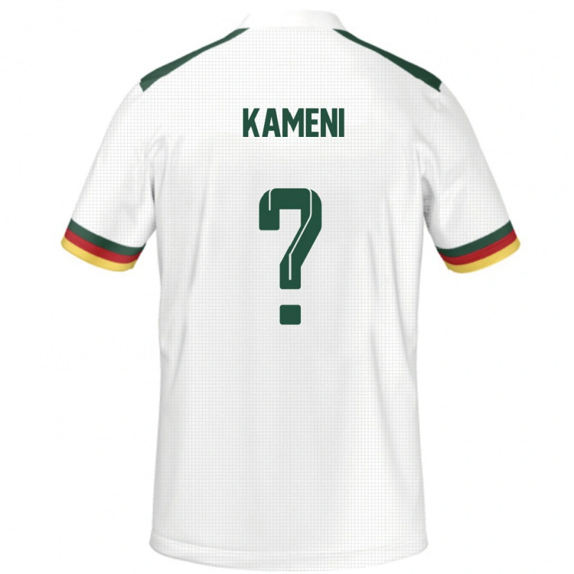 Danxen Bambino Maglia Camerun Junior Kameni #0 Bianco Kit Gara Away 24-26 Maglietta