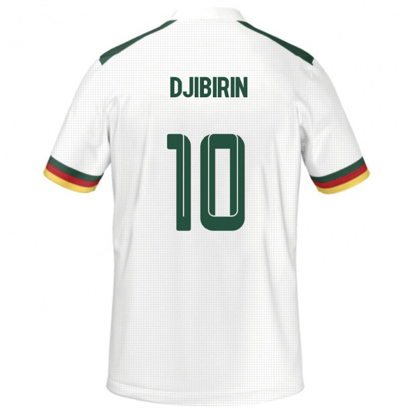 Danxen Bambino Maglia Camerun Harouna Djibirin #10 Bianco Kit Gara Away 24-26 Maglietta