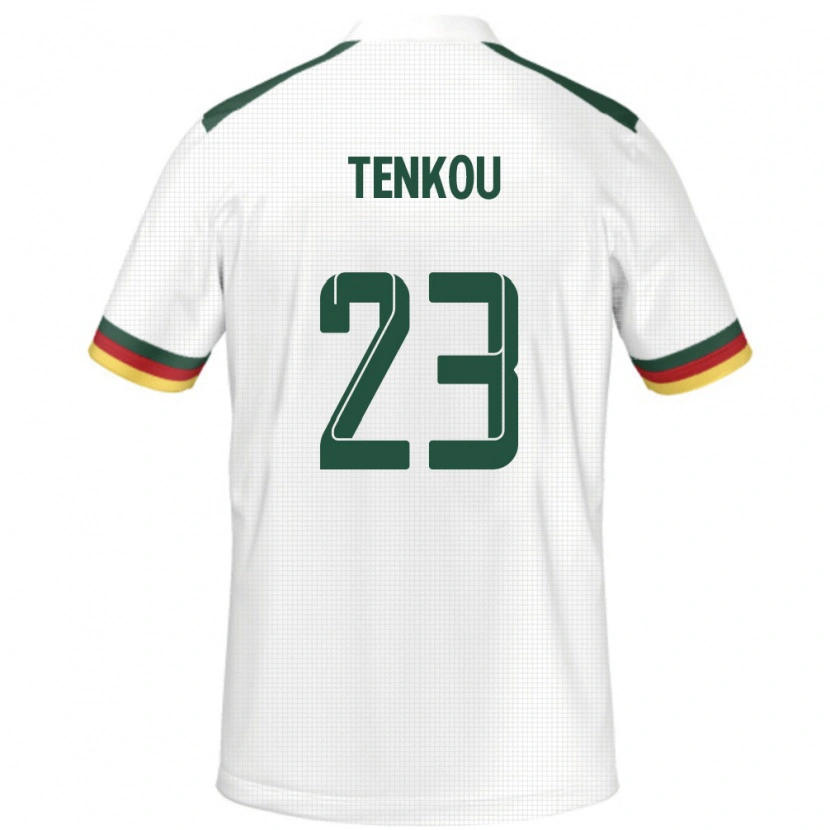 Danxen Bambino Maglia Camerun Yanike Tenkou #23 Bianco Kit Gara Away 24-26 Maglietta