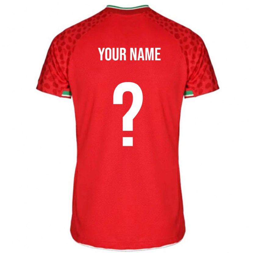 Danxen Bambino Maglia Iran Il Tuo Nome #0 Rosso Kit Gara Away 24-26 Maglietta