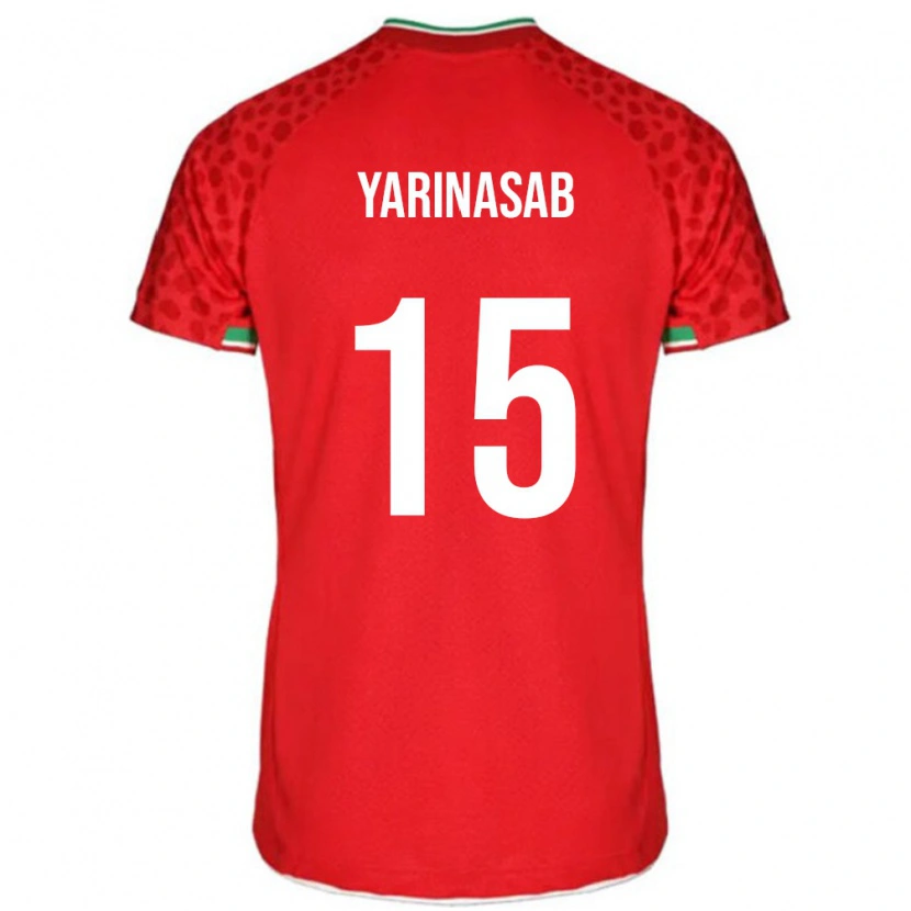 Danxen Bambino Maglia Iran Alireza Yarinasab #15 Rosso Kit Gara Away 24-26 Maglietta