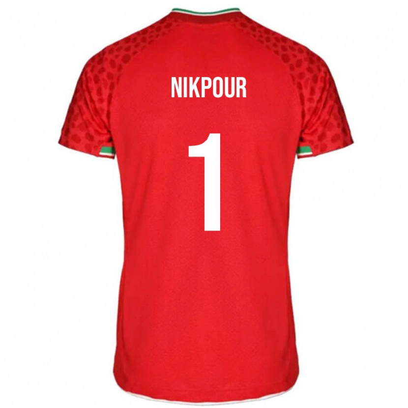 Danxen Bambino Maglia Iran Amirhossein Nikpour #1 Rosso Kit Gara Away 24-26 Maglietta