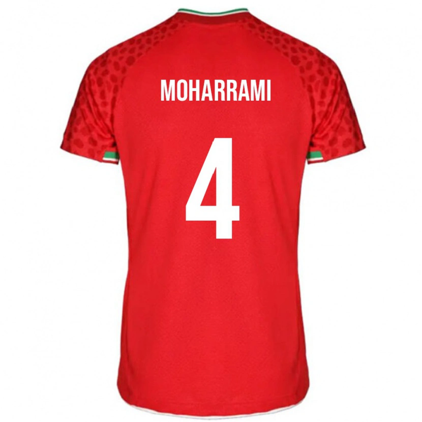 Danxen Bambino Maglia Iran Mohammadreza Moharrami #4 Rosso Kit Gara Away 24-26 Maglietta