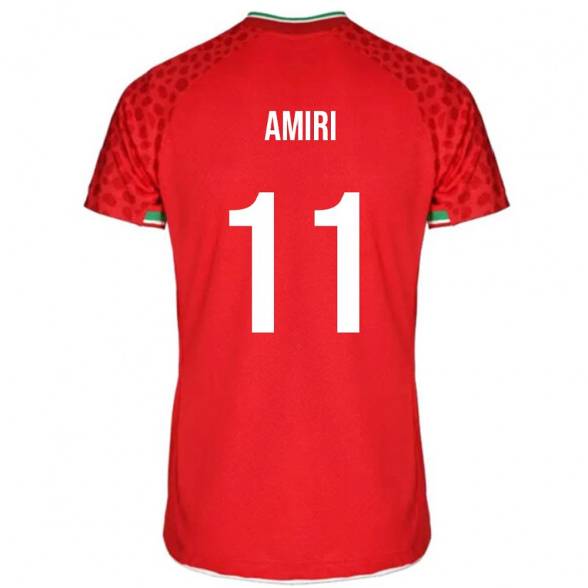 Danxen Bambino Maglia Iran Vahid Amiri #11 Rosso Kit Gara Away 24-26 Maglietta
