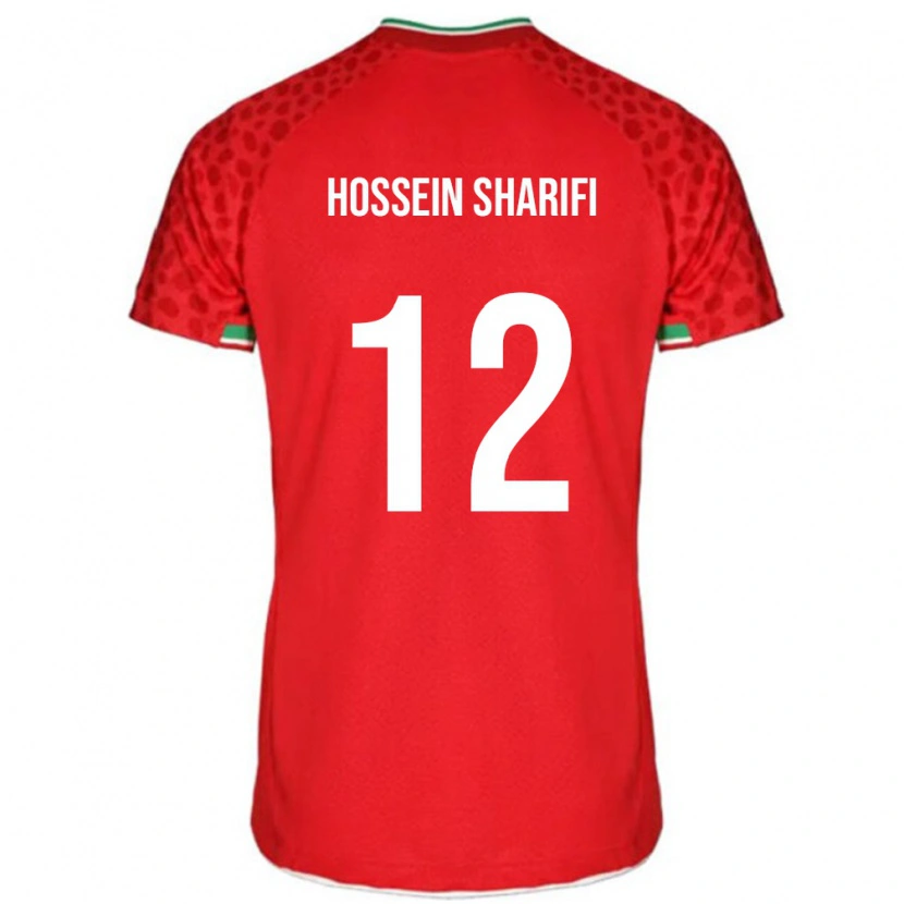 Danxen Bambino Maglia Iran Mohammad Hossein Sharifi #12 Rosso Kit Gara Away 24-26 Maglietta