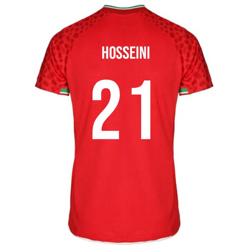 Danxen Bambino Maglia Iran Majid Hosseini #21 Rosso Kit Gara Away 24-26 Maglietta