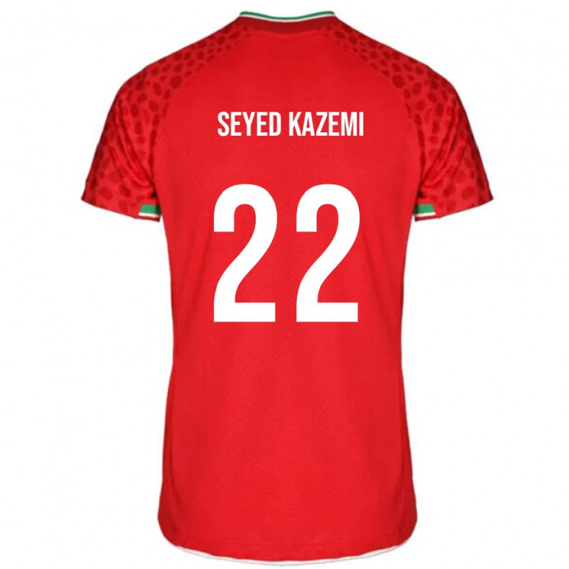 Danxen Bambino Maglia Iran Arefeh Seyed Kazemi #22 Rosso Kit Gara Away 24-26 Maglietta
